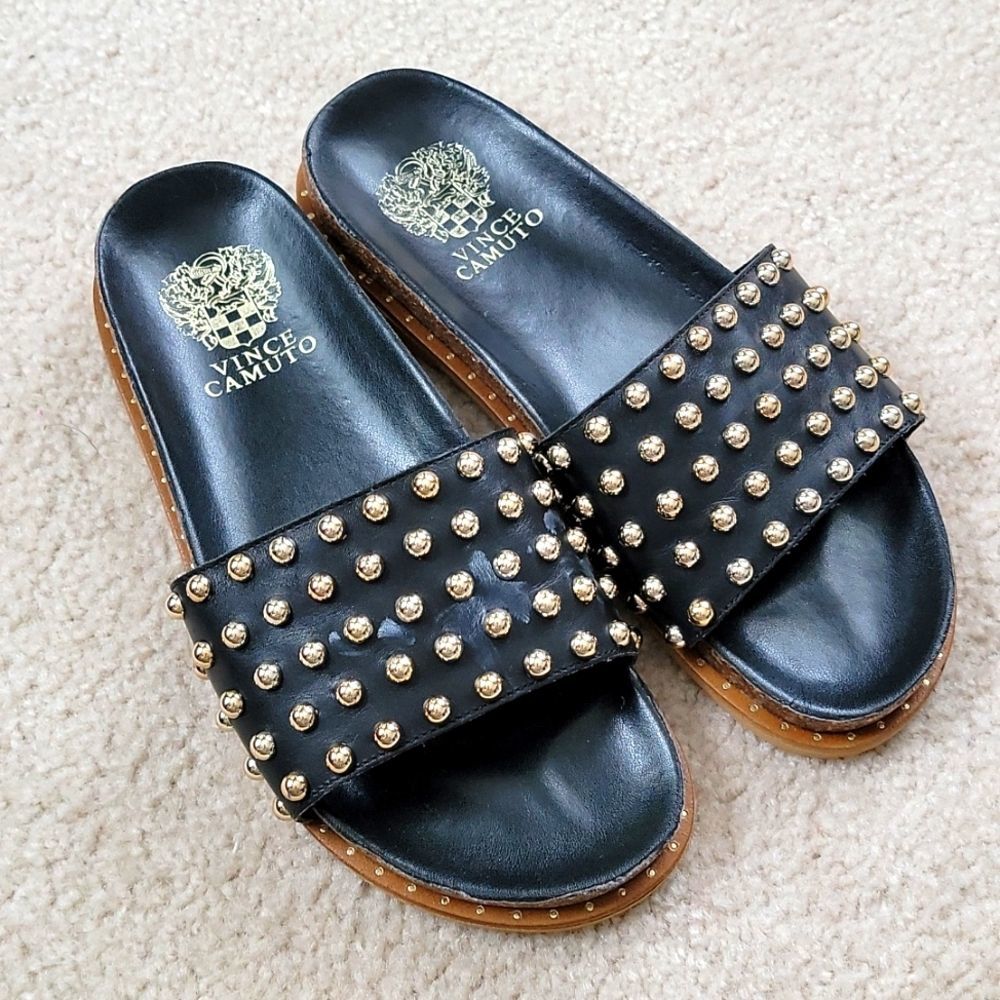 ✨Vince Camuto Kortlen Studded Footbed Slide Sandals✨ worn once size 7